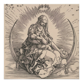 Jungfrau auf dem Mondsichel von Albrecht Dürer Poster