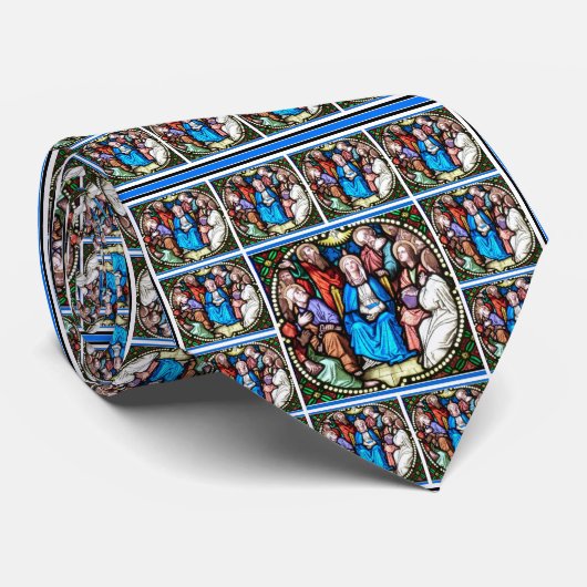 Jungfrau aus festem Glas Mary Heiliger Geisterapos Krawatte (Gerollt)