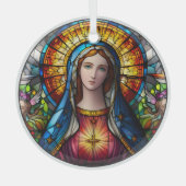 Jungfrau aus Hartglas Mary Ornament Aus Glas (Vorderseite)