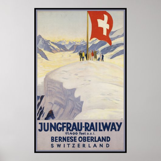 Jungfrau-Bahn Bernese oberland Poster (Vorne)