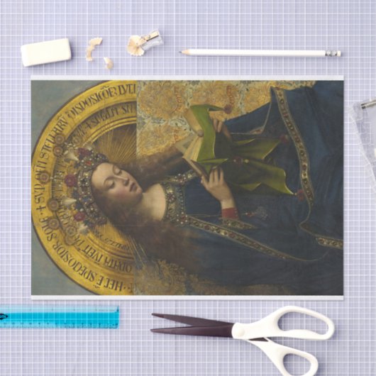 Jungfrau begeistert, das Gent-Altarpiece Seidenpapier (Handwerk)