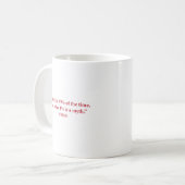 Jungfrau-Chaos-Kontroll-Tasse Kaffeetasse (Vorderseite Links)