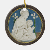 Jungfrau Della Robbia Keramik Ornament (Vorne)