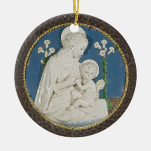 Jungfrau Della Robbia Keramik Ornament (Vorne)