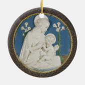 Jungfrau Della Robbia Keramik Ornament (Hinten)
