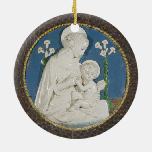 Jungfrau Della Robbia Keramik Ornament (Hinten)