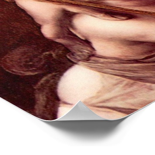 Jungfrau der Felsen durch Leonardo da Vinci Poster (Ecke)