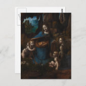 Jungfrau der Felsen durch Leonardo da Vinci Postkarte (Vorne/Hinten)