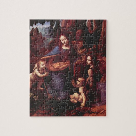 Jungfrau der Felsen durch Leonardo da Vinci Puzzle (Vertikal)