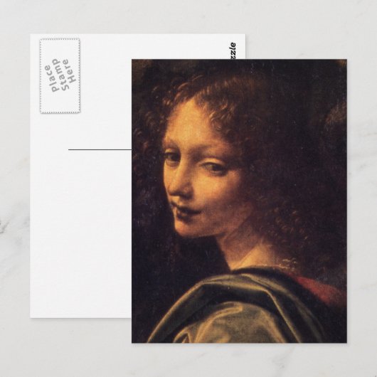 Jungfrau der Felsen - Engel Postkarte (Vorne/Hinten)