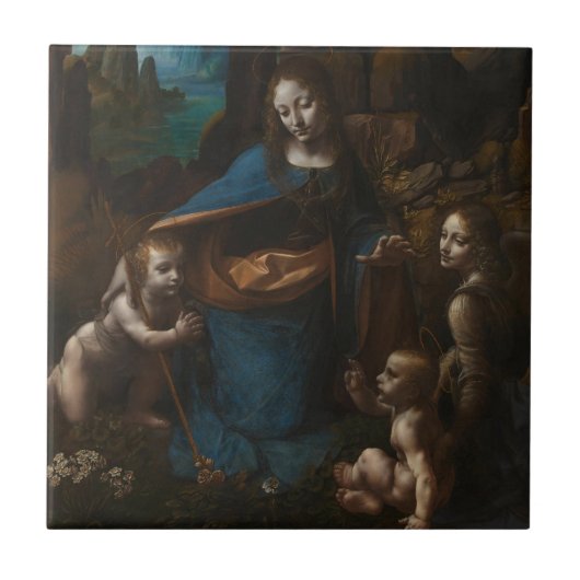 Jungfrau der Felsen Fliese (Vorderseite)