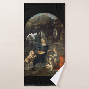 Jungfrau der Felsen, Leonardo da Vinci Badehandtuch