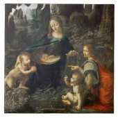 Jungfrau der Felsen, Leonardo da Vinci Fliese (Vorderseite)