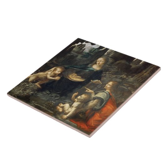 Jungfrau der Felsen, Leonardo da Vinci Fliese (Seite)