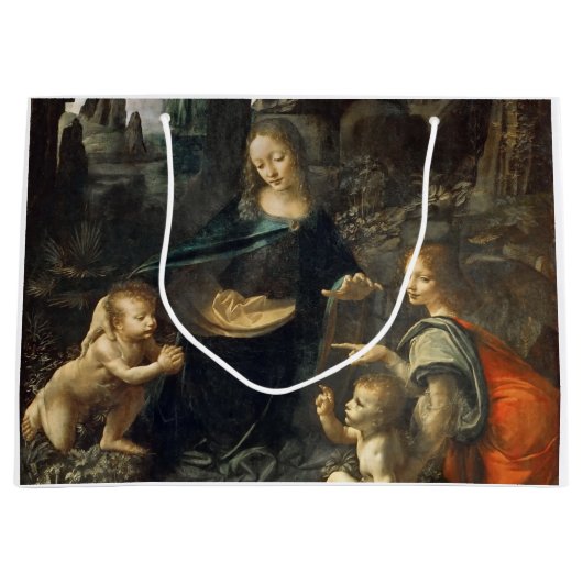 Jungfrau der Felsen, Leonardo da Vinci Große Geschenktüte (Vorderseite)