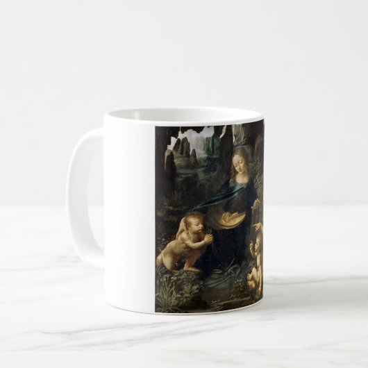 Jungfrau der Felsen, Leonardo da Vinci Kaffeetasse (Vorderseite Links)