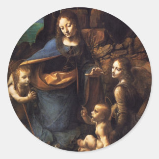 Jungfrau der Felsen Runder Aufkleber