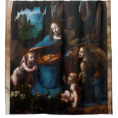 Jungfrau der Felsen von Leonardo da Vinci Duschvorhang (Vorderseite)
