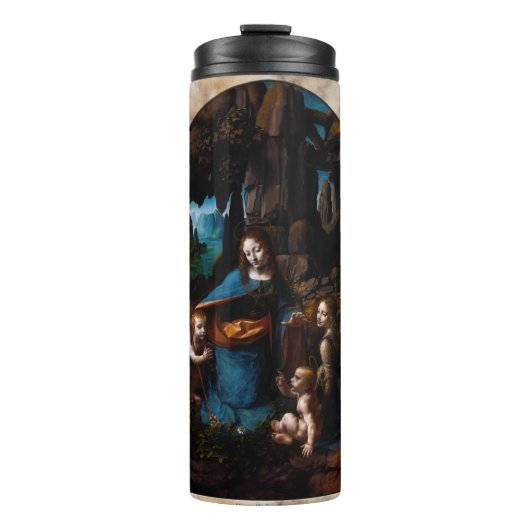 Jungfrau der Felsen von Leonardo da Vinci Thermosbecher (Vorderseite)