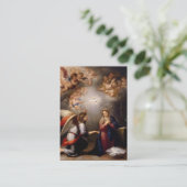 Jungfrau der katholischen Verkündigung Mary Memora Visitenkarte (Stehend Vorderseite)