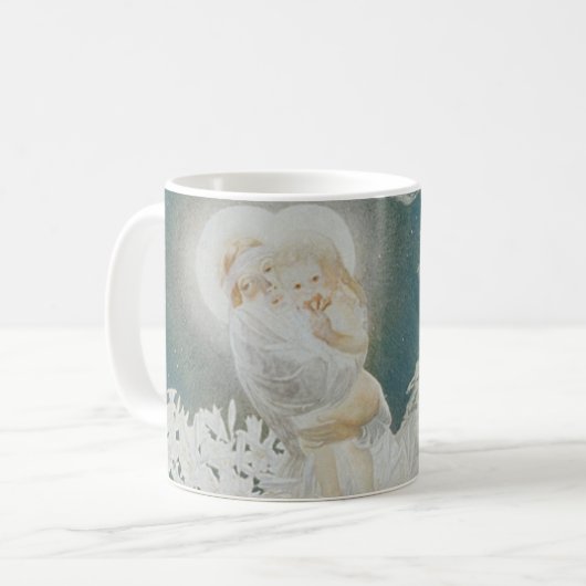 Jungfrau der Lilien Kaffeetasse (Vorderseite Links)