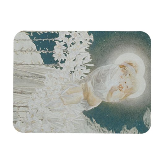 Jungfrau der Lilien Magnet (Horizontal)