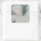 Jungfrau der Lilien Quadratischer Aufkleber (Tasche)