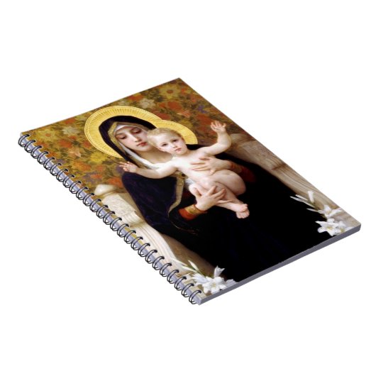 Jungfrau der Lilies - William-Adolphe Bouguereau Notizblock (Rechte Seite)