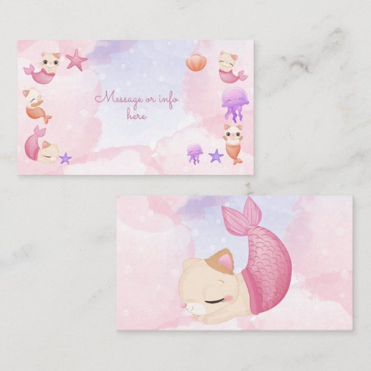 Jungfrau der niedlichen begleitkarte (Vorne/Hinten)