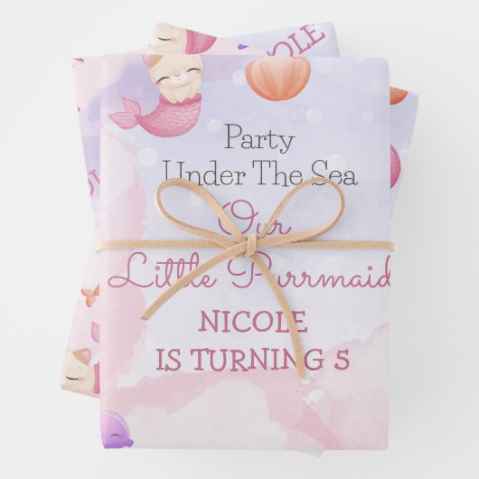 Jungfrau der niedlichen geschenkpapier set (Beispiel)