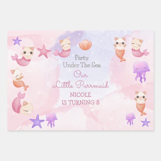 Jungfrau der niedlichen geschenkpapier set (Vorderseite)