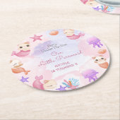 Jungfrau der niedlichen runder pappuntersetzer (Angewinkelt)