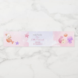 Jungfrau der niedlichen wasserflaschenetikett