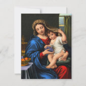 Jungfrau der Traubenkarte Mitteilungskarte (Vorderseite)