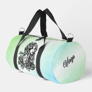 Jungfrau Die Jungfrau Sternzeichen Grün  Duffle Bag
