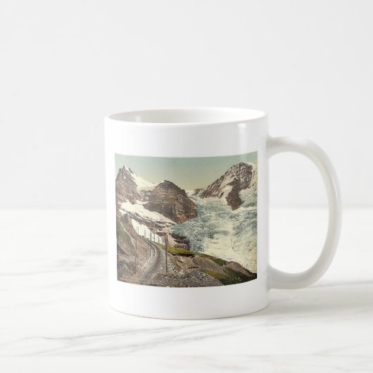 Jungfrau, Eisenbahn, Eiger und Monch, mit Eiger Gl Kaffeetasse (Rechts)