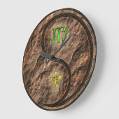 Jungfrau & Erdaffe Große Wanduhr (Winkel)