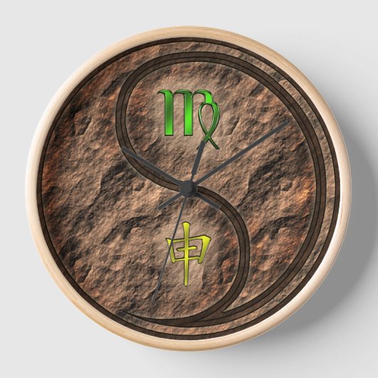 Jungfrau & Erdaffe Uhr (Vorderseite)