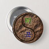 Jungfrau & Erde Ochse Button (Vorne & Hinten)