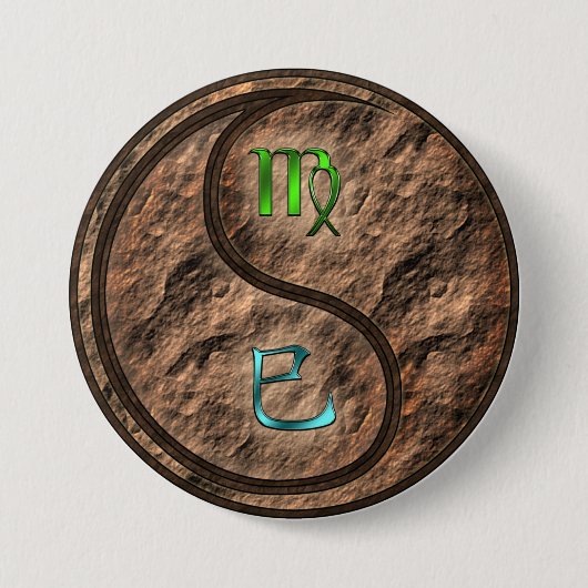 Jungfrau & Erdeschlange Button (Vorderseite)