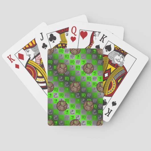 Jungfrau & Erdhase Spielkarten (Rückseite)