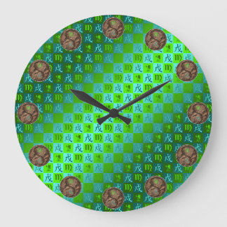Jungfrau & Erdhund Große Wanduhr