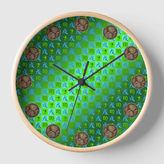 Jungfrau & Erdhund Uhr (Vorderseite)