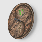 Jungfrau & Erdraatte Große Wanduhr (Winkel)