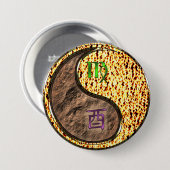 Jungfrau & Feuer Hahn Button (Vorne & Hinten)