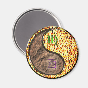 Jungfrau & Feuer Hahn Magnet