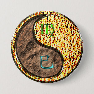 Jungfrau & Feuer-Schlange Button