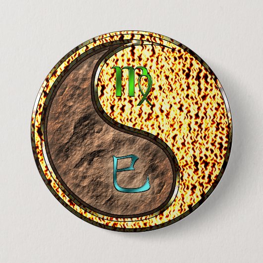Jungfrau & Feuer-Schlange Button (Vorderseite)