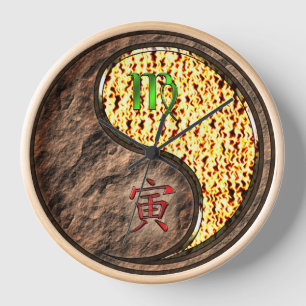 Jungfrau & Feuer Tiger Uhr
