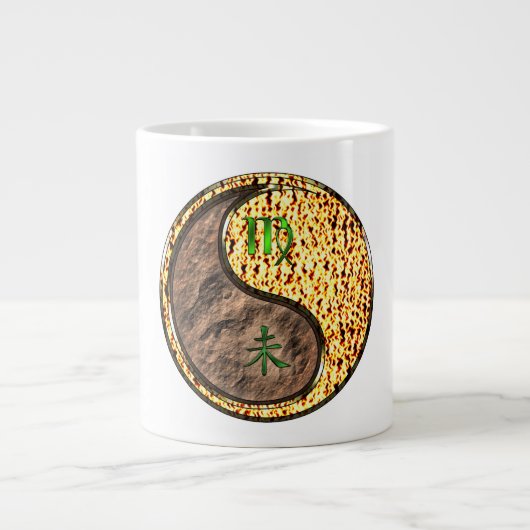 Jungfrau & Feuer Ziege Jumbo-Tasse (Vorderseite)
